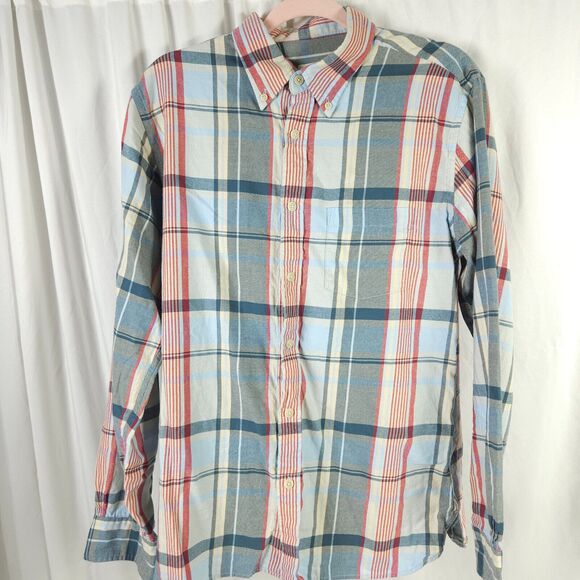 Brooks Brothers Red Fleece Mens Medium Plaid Long Sleeve Button Up Down Shirt - Picture 1 of 7